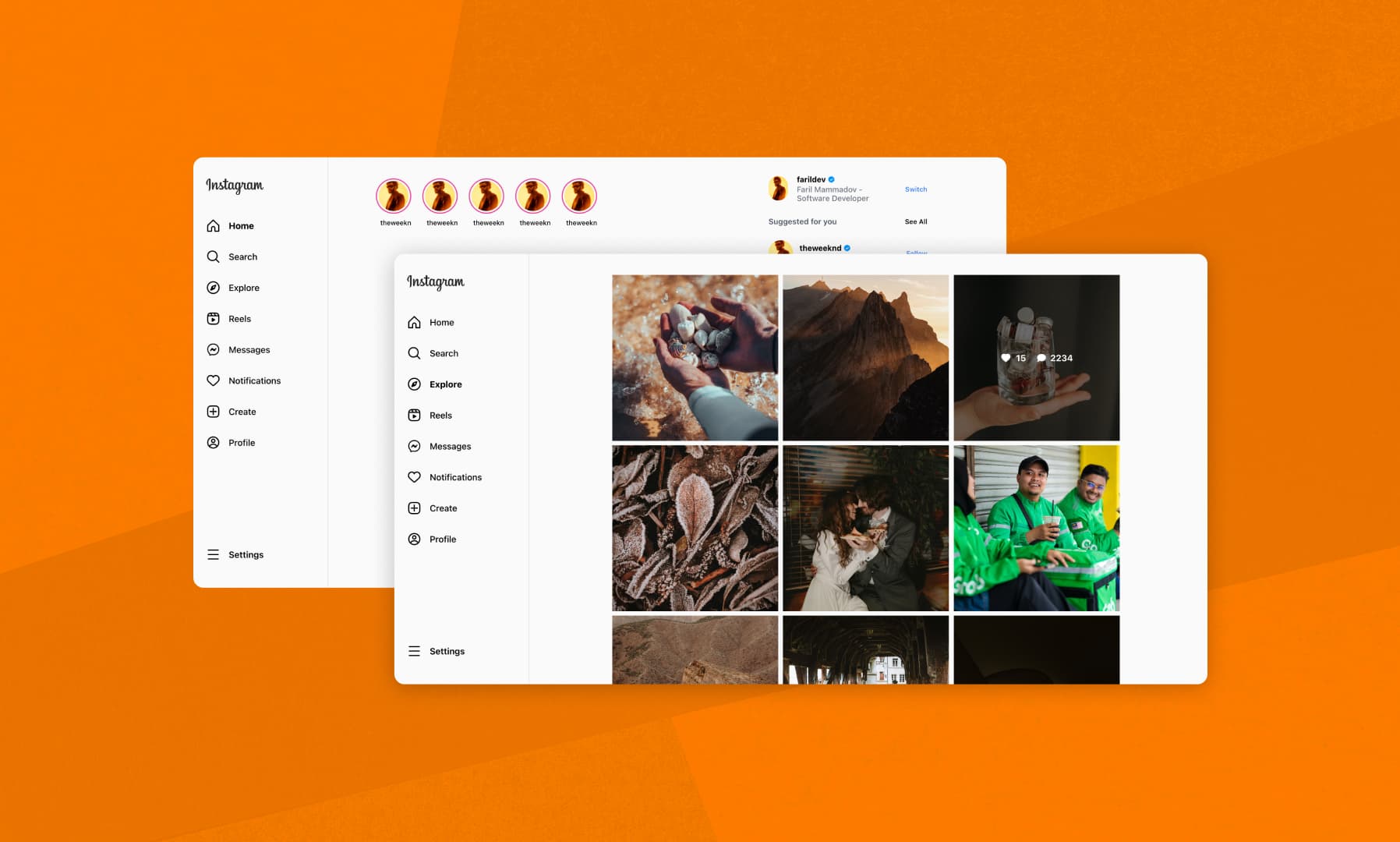 Instagram UI Design